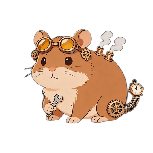 Coppercog, a Steampunk Hamster