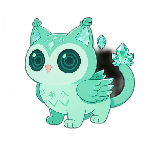 Glimmer, a Crystal Cat-Owl