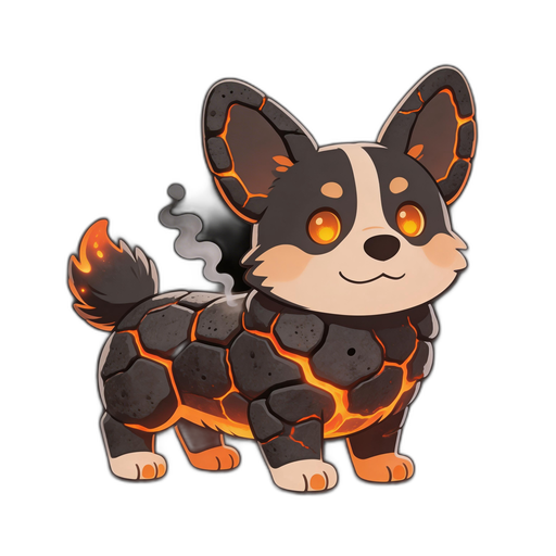 Lavapup, a Lava Corgi