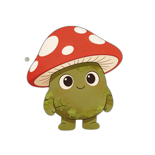 Mossmite, a Forest Mushroom Spirit