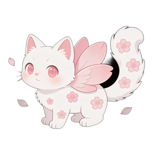 Petalcat, a Cherry Blossom Cat